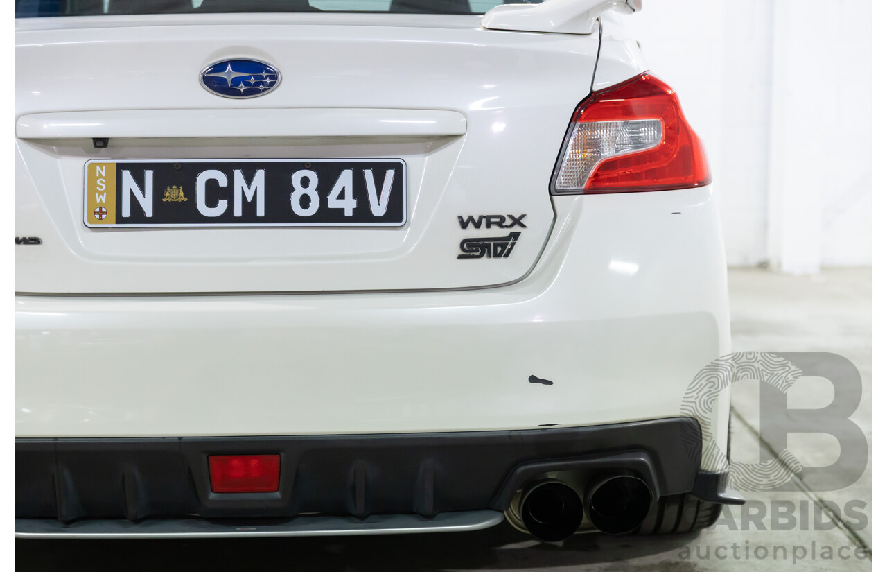 02/2015 Subaru WRX STi Premium (AWD) MY15 4d Sedan Crystal White Turbo 2.5L