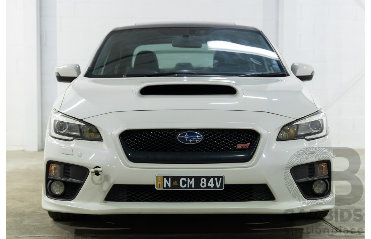 02/2015 Subaru WRX STi Premium (AWD) MY15 4d Sedan Crystal White Turbo 2.5L