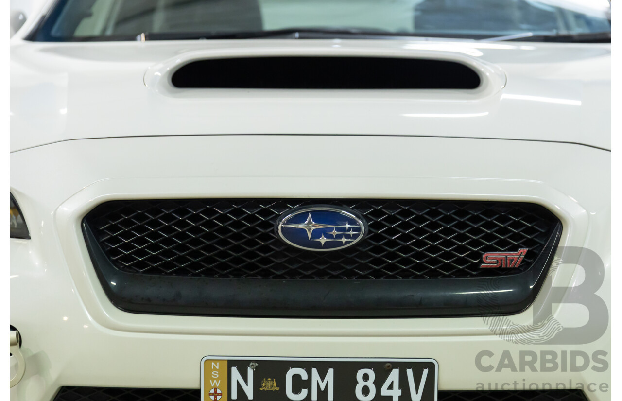 02/2015 Subaru WRX STi Premium (AWD) MY15 4d Sedan Crystal White Turbo 2.5L