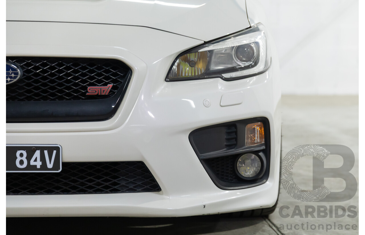 02/2015 Subaru WRX STi Premium (AWD) MY15 4d Sedan Crystal White Turbo 2.5L