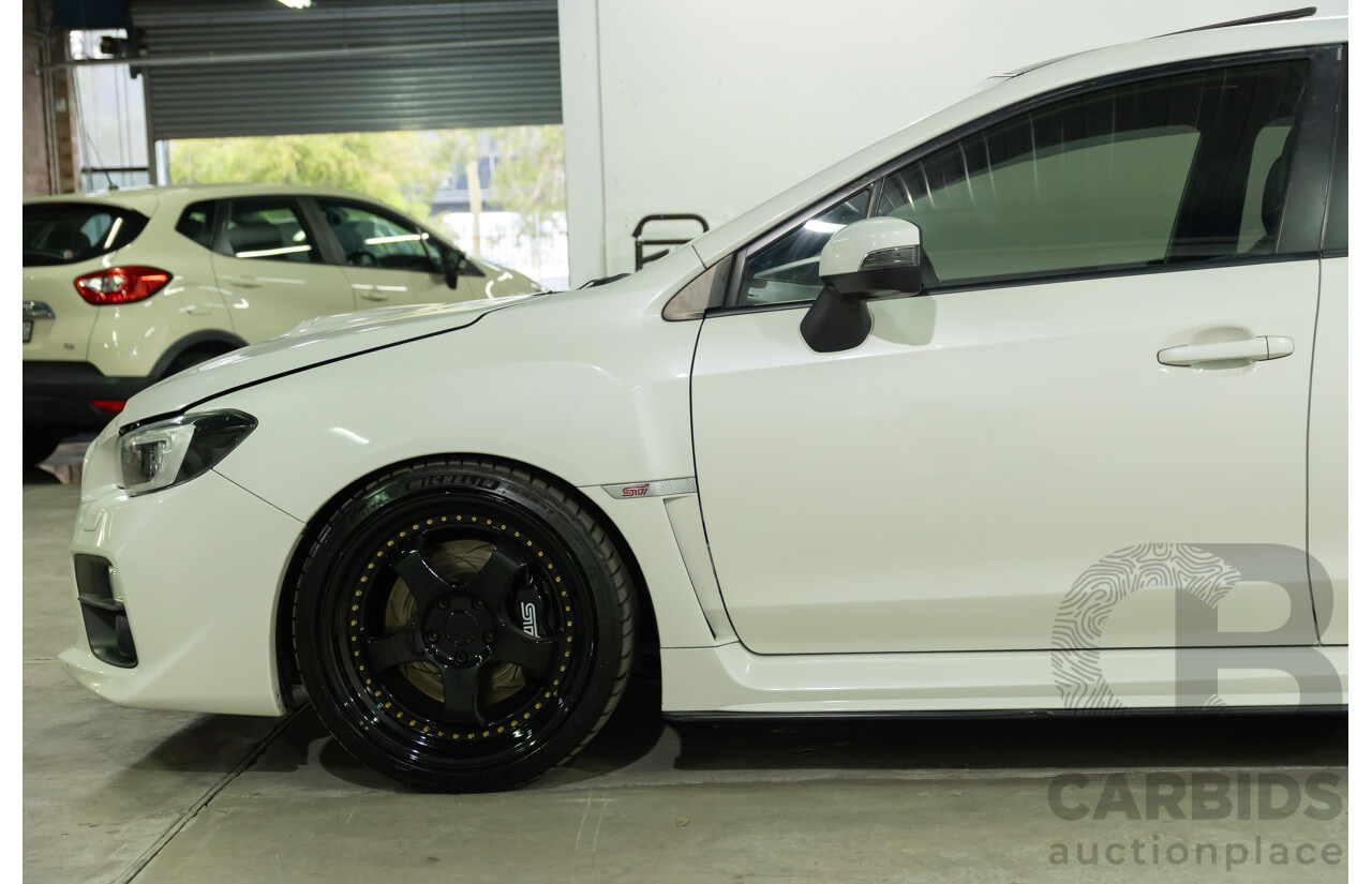 02/2015 Subaru WRX STi Premium (AWD) MY15 4d Sedan Crystal White Turbo 2.5L