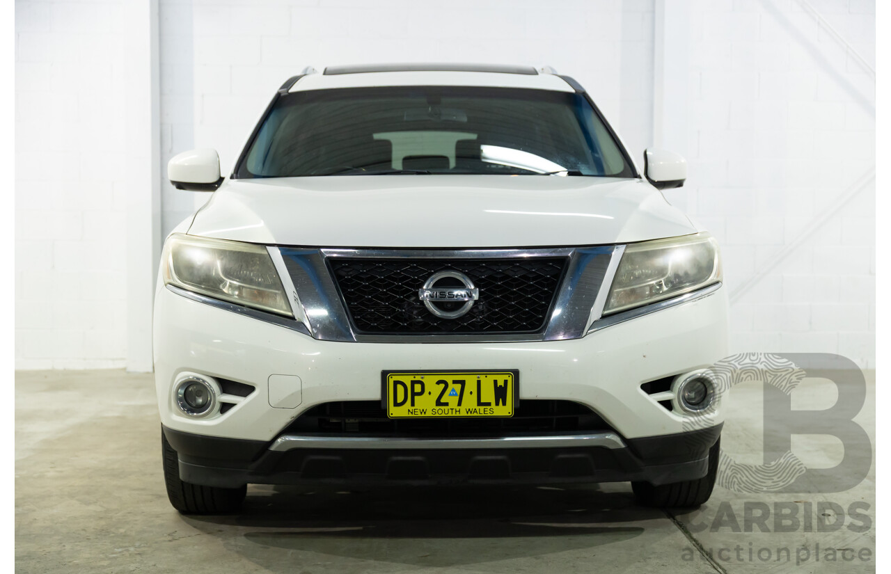 6/2015 Nissan Pathfinder ST-L Hybrid (4x4) R52 MY15 4d Wagon Ivory Pearl Supercharged 2.5L - 15kW Hybrid - 7 Seater