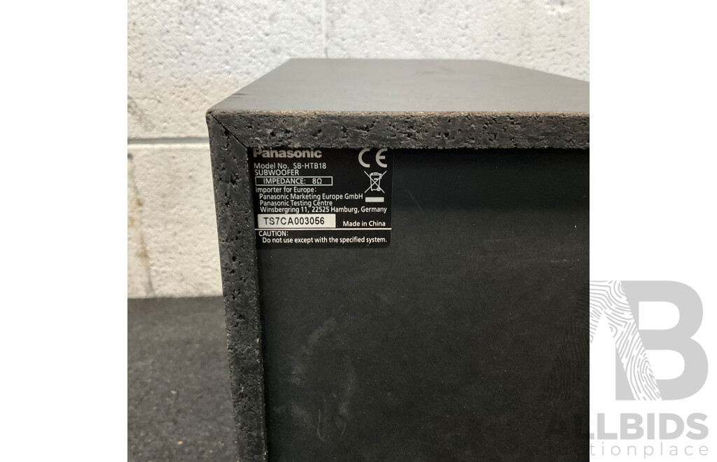 Panasonic SU-HTB18 Sound Bar with Subwoofer and LG Home Theatre System (Speaker S63T1 ,S63T2 & Center S63S2)