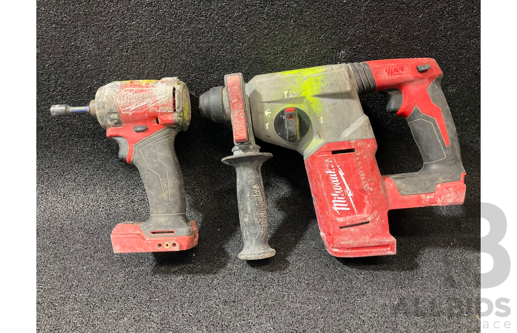 MILWAUKEE FUEL 18V Impact Driver and Rotary Hammer - Lot of 2