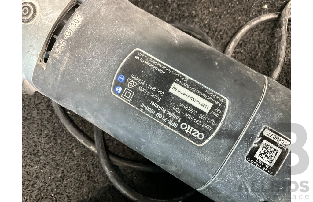 AEG Quickstack Toolbox, OZITO Angle Grinder and Heat Gun, TROJAN Suction Cups and Hammer, and Others