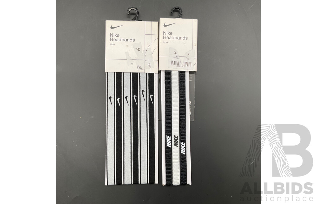 Assorted Nike Headbands and Ponytail Holders