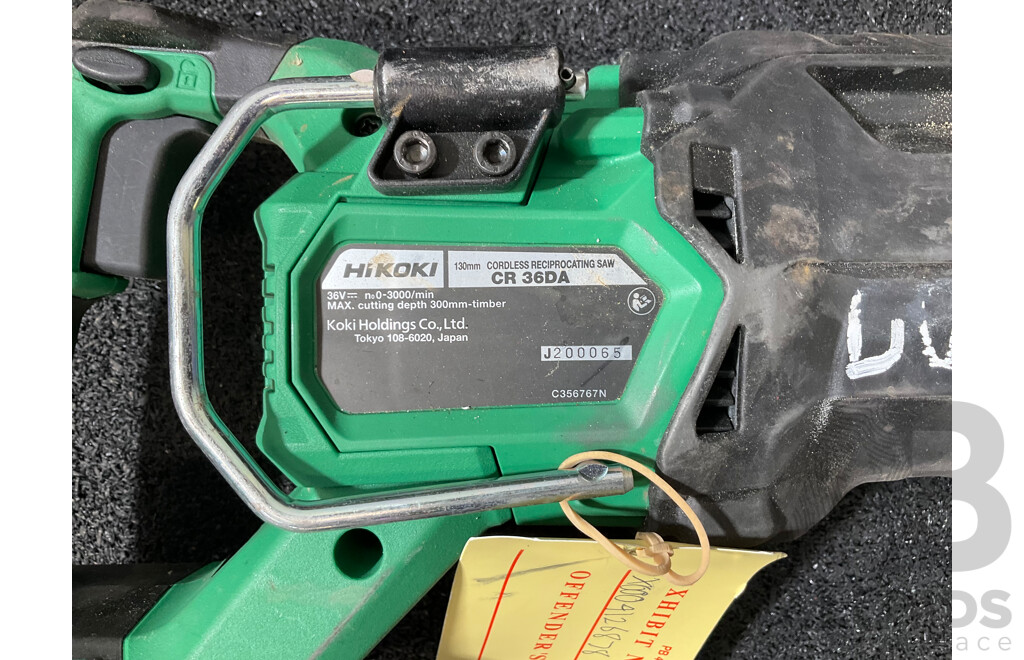 HIKKOKI 36V Brushless Reciprocating Saw (CR 36DA) - Skin Only