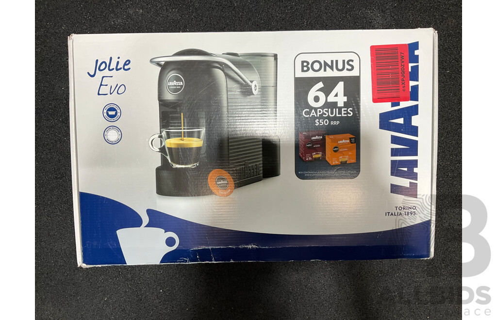 LAVAZZA Jolie Evo Capsule Coffe Machine with Bonus 64 Capsules