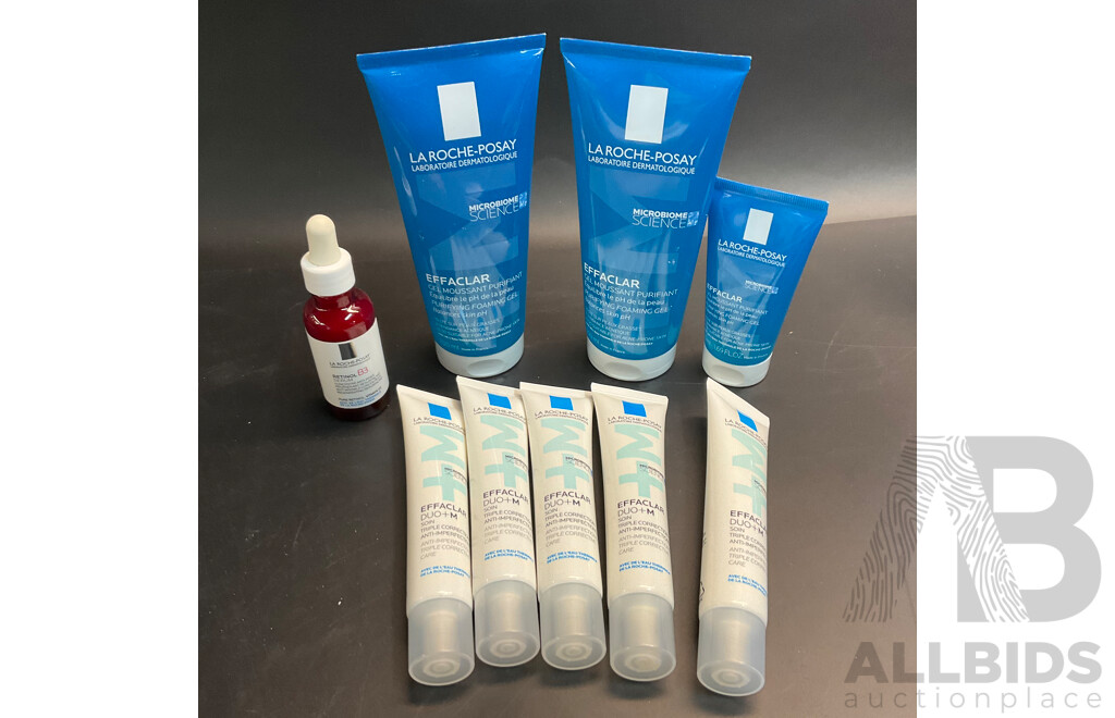 Assorted La Roche-Posay Facial Products - Lot of 9