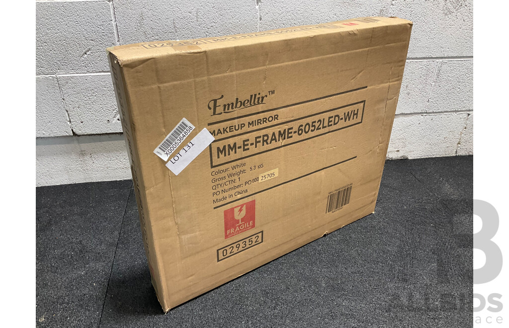 EMBELLIR Makeup Mirror Whtite (MM-E-FRAME-6052LED-WH)