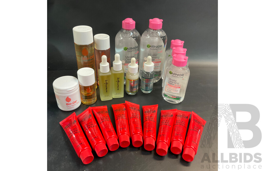 Garinier Skin Care Products & Luca's Papaw Oinntment & Bio-oil Products and Software Retinol Complex Oil - Lot of 22
