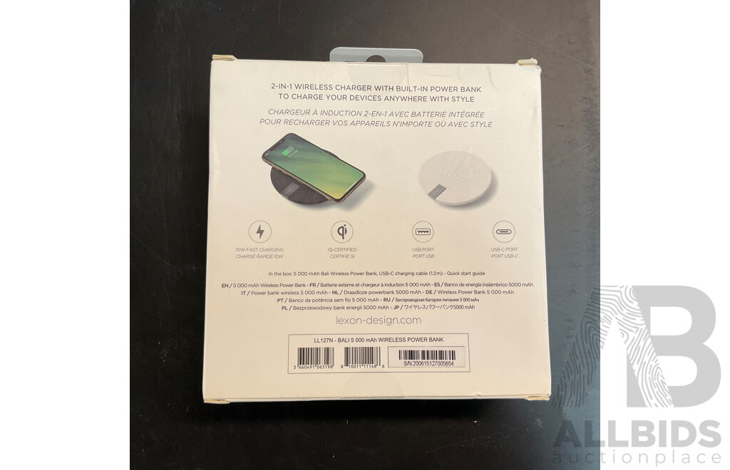Lexon Bali 5000 MAh Wireless Power Bank