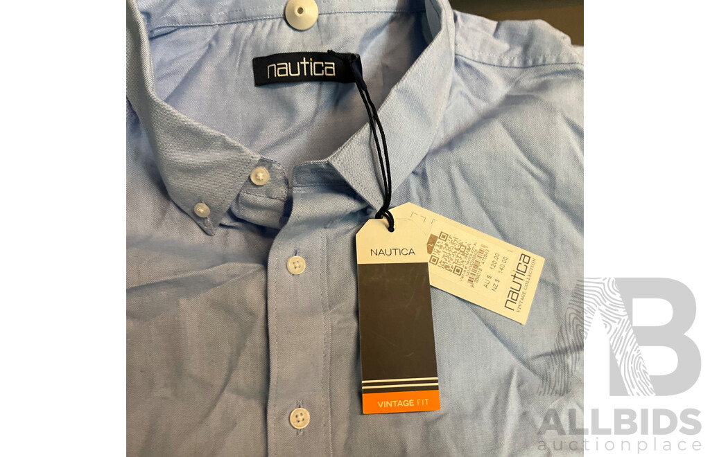 Nautica Long Sleeve Size L Men's Shirt & Kathmandu Women's Size 6 White Vest