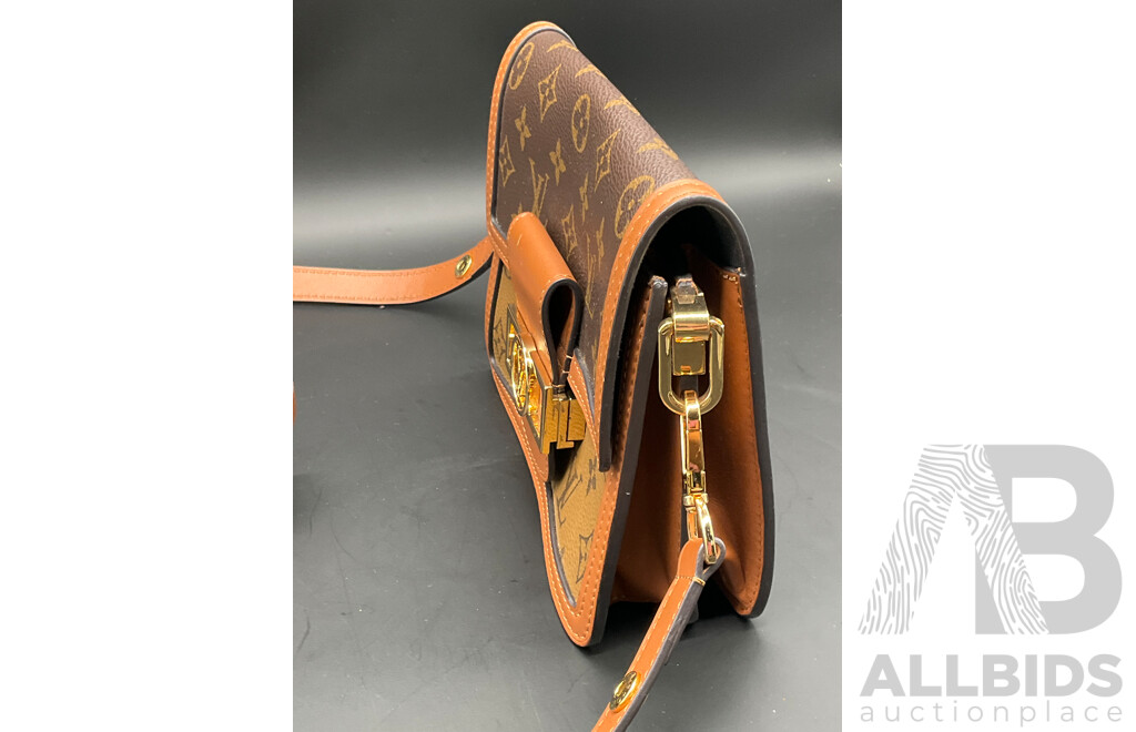 Mini Dauphine Monogram Reverse Canvas Crossbody Bag Branded LOUISE VUITTON
