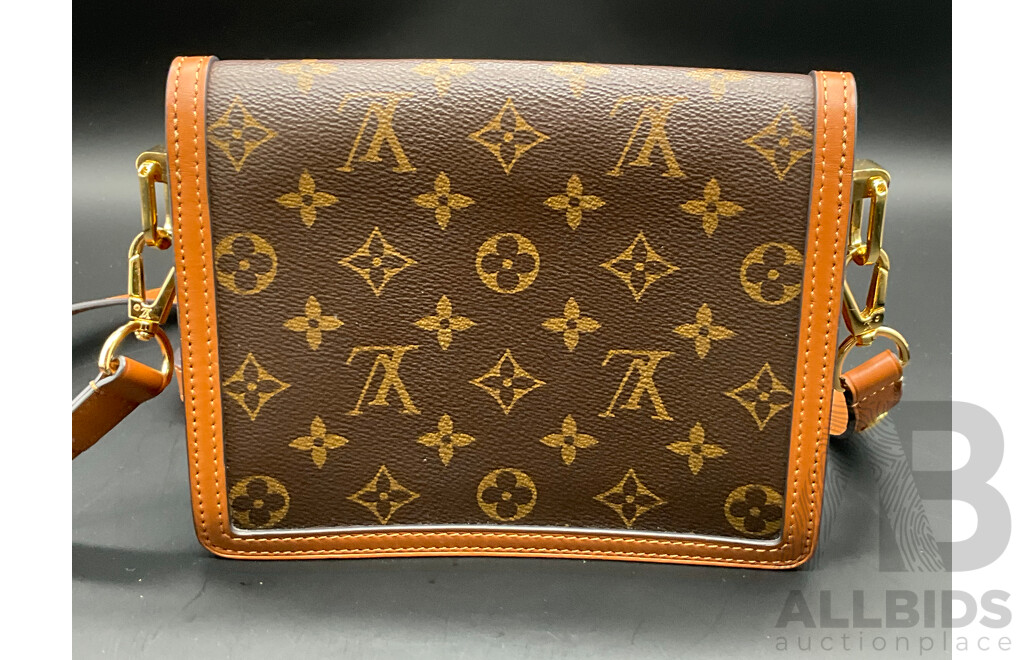 Mini Dauphine Monogram Reverse Canvas Crossbody Bag Branded LOUISE VUITTON