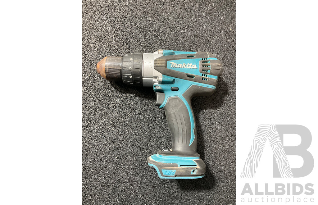 MAKITA 18V LXT Hammer Drill Driver (DHP458) with 3.0Ah Battery - Lot of 2