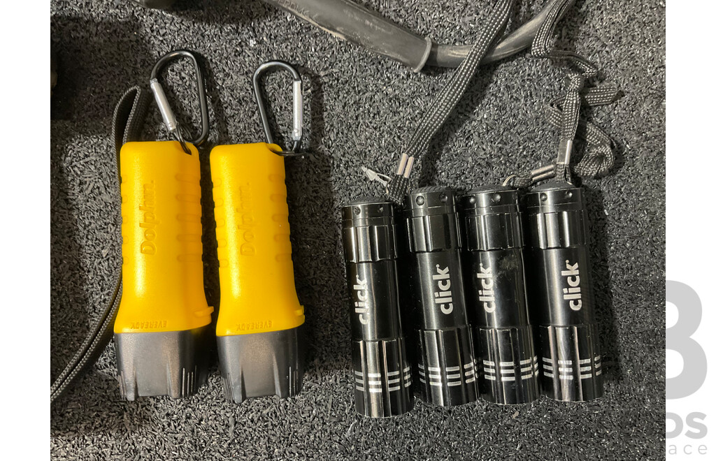 MAKITA Corded Angle Grinder, GT Drill Driver with Battery and Assorted Torches - Lot of 9