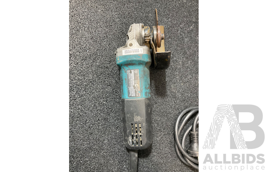 MAKITA Corded Angle Grinder, GT Drill Driver with Battery and Assorted Torches - Lot of 9