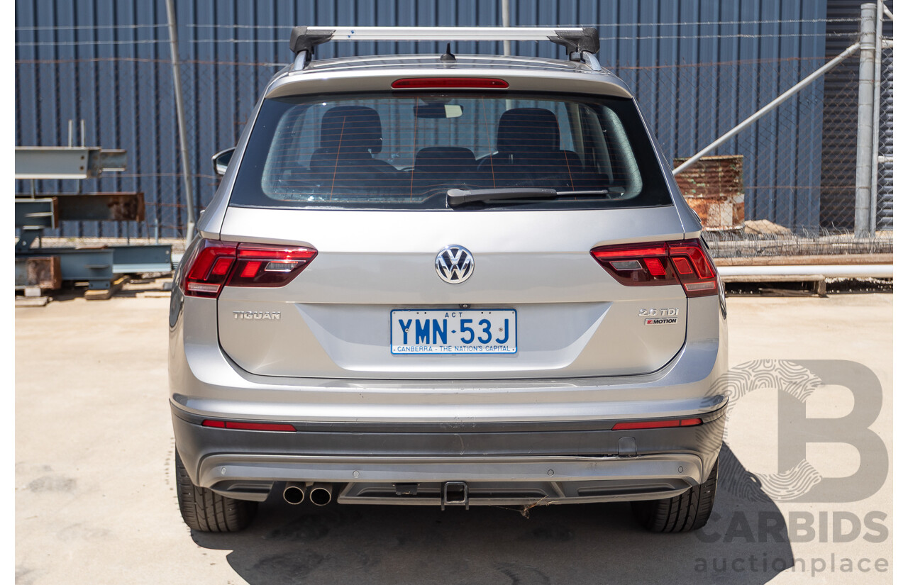 01/2017 Volkswagen Tiguan 110 TDI Comfortline (AWD) 5NA 4D Wagon Tungsten Silver Metallic Turbo Diesel 2.0L
