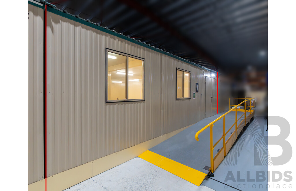 Quantity of 5 Bay's of AUSCO Modular Portable Site Shed's