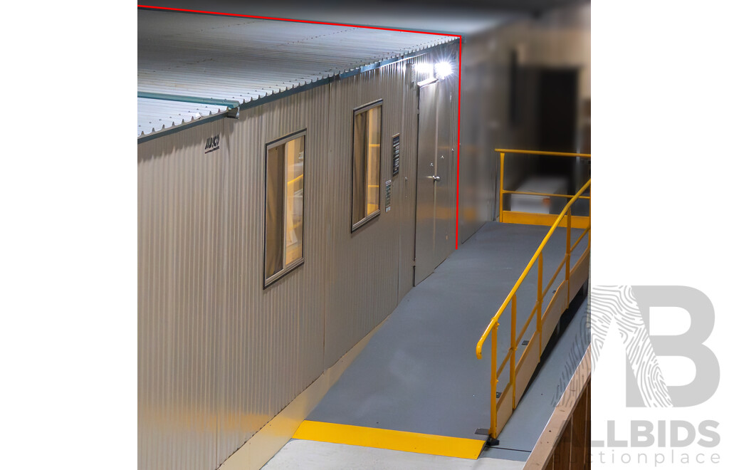 Quantity of 5 Bay's of AUSCO Modular Portable Site Shed's