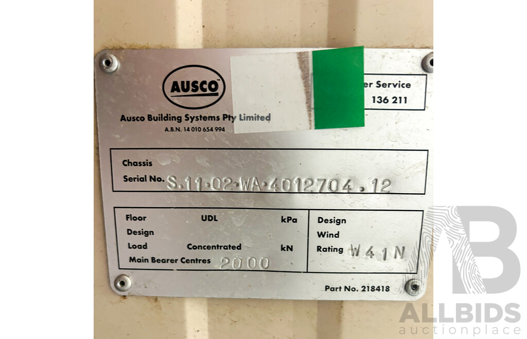 Quantity of 5 Bay's of AUSCO Modular Portable Site Shed's