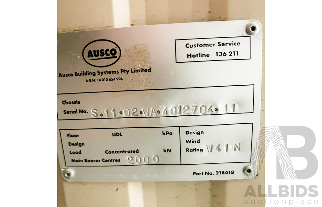 Quantity of 5 Bay's of AUSCO Modular Portable Site Shed's