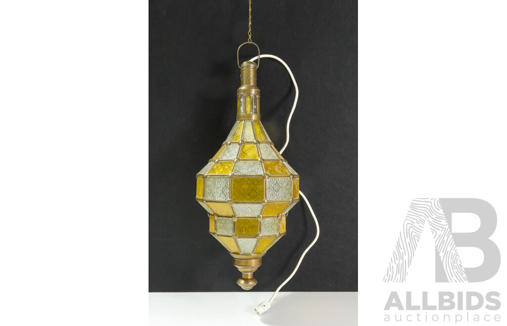 Vintage Glass Moroccan Style Pendant Light