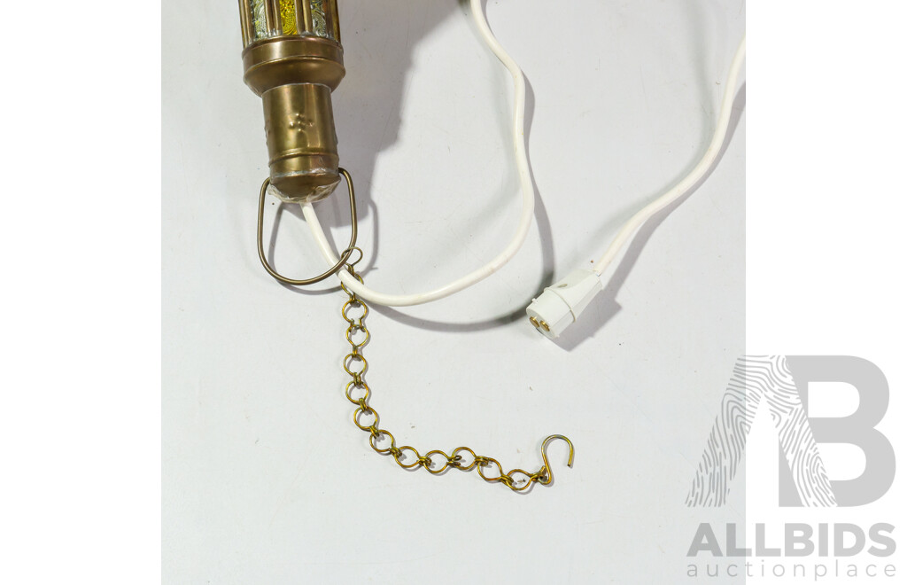 Vintage Glass Moroccan Style Pendant Light