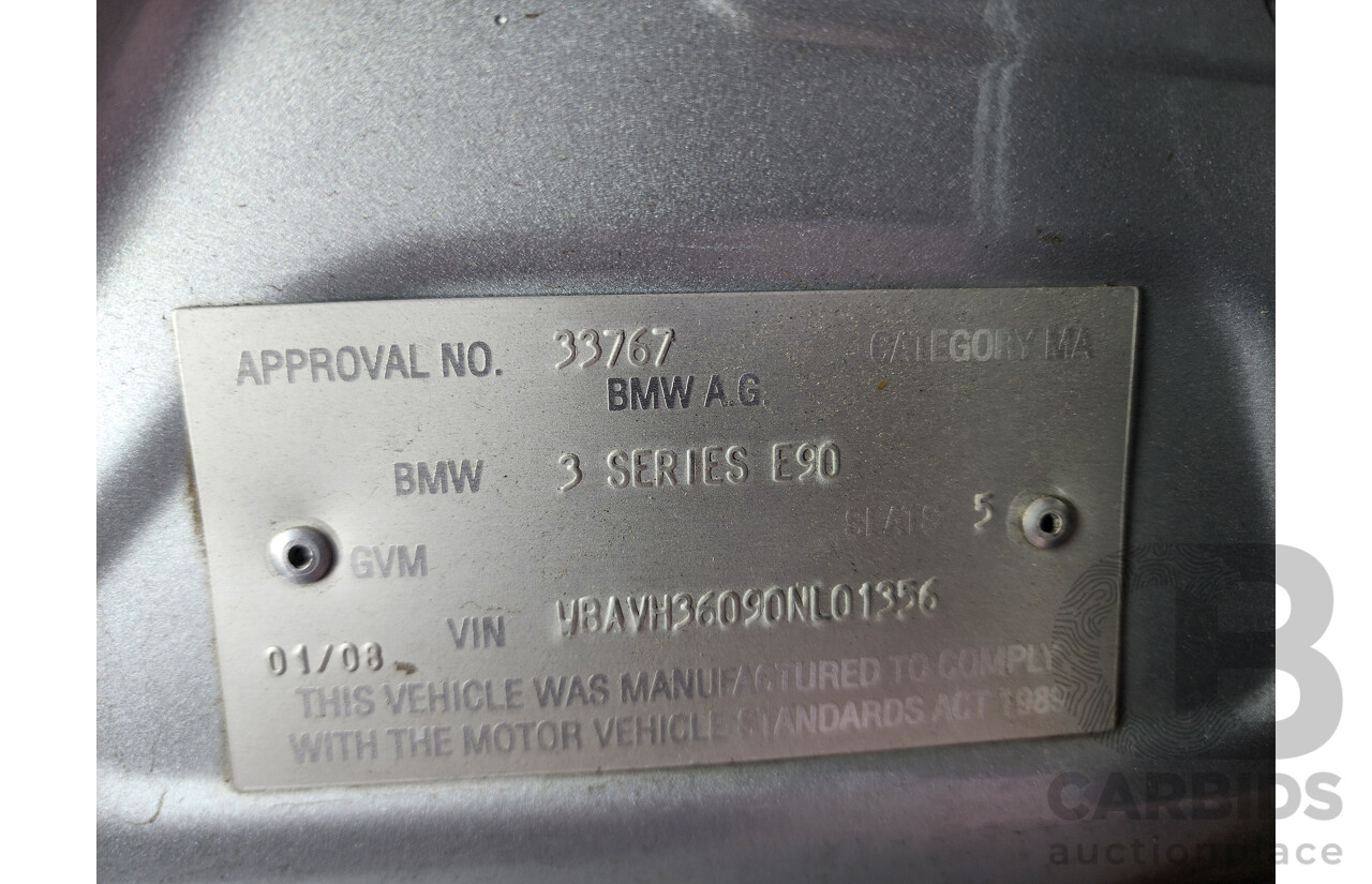 1/2008 Bmw 3 25i E90 07 UPGRADE 4d Sedan Silver 2.5L