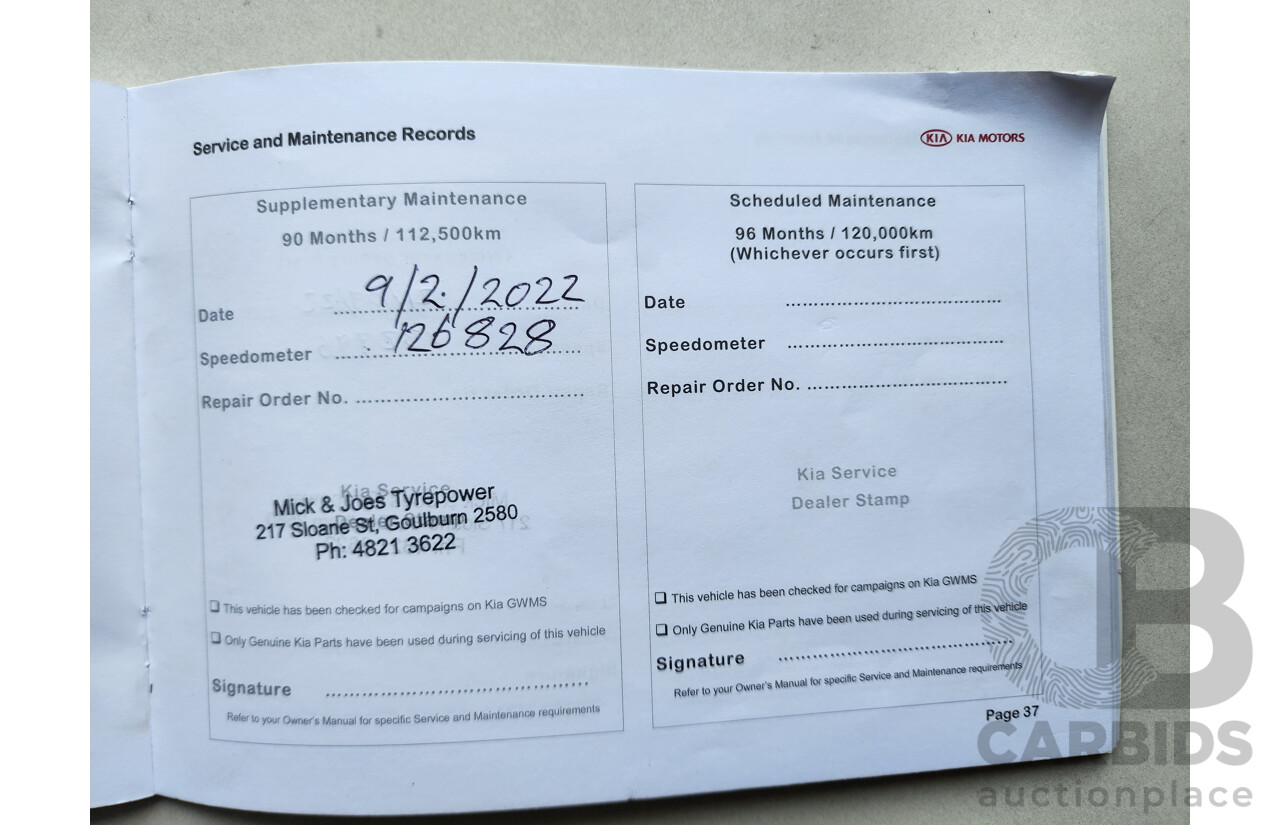 1/2014 Kia Grand Carnival S VQ MY14 4d Wagon Grey 3.5L