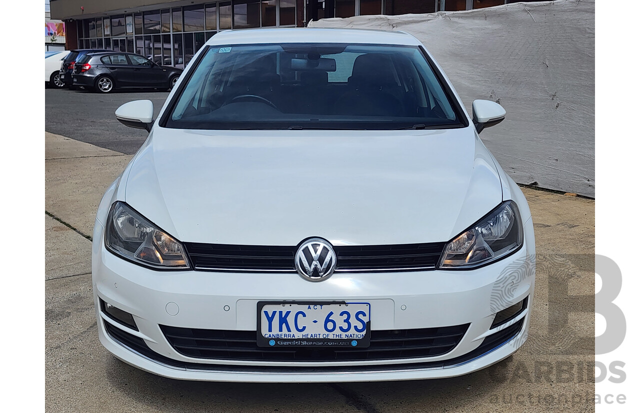 10/2014 Volkswagen Golf 103 TSI Highline AU MY14 5d Hatchback White 1.4L