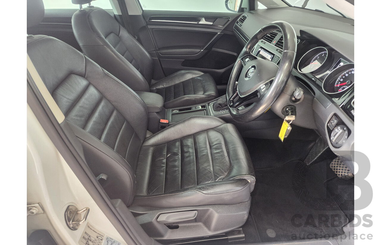 10/2014 Volkswagen Golf 103 TSI Highline AU MY14 5d Hatchback White 1.4L