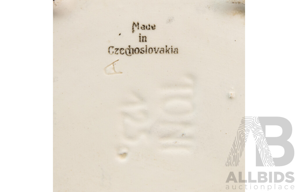 Vinatge Czechoslovakian Six Piece Kitchen Cannister Set Marked Toni