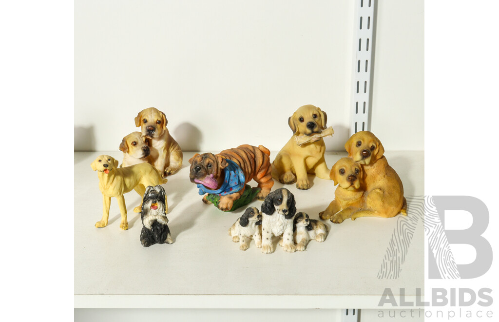 Collection of Plastic/Resin Dogs