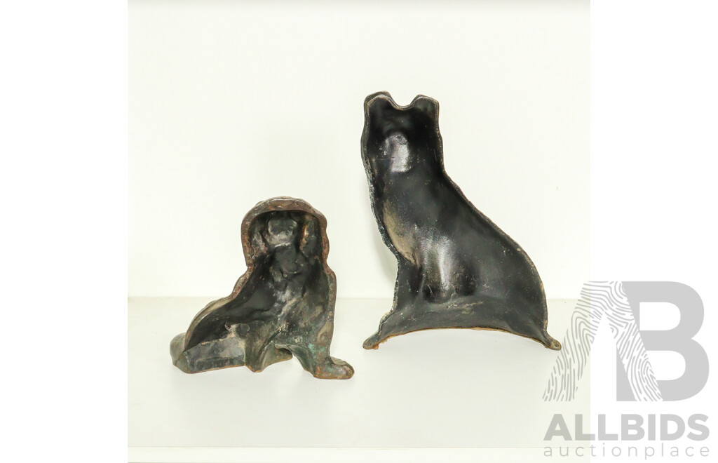 Two Cast Iron Dogs