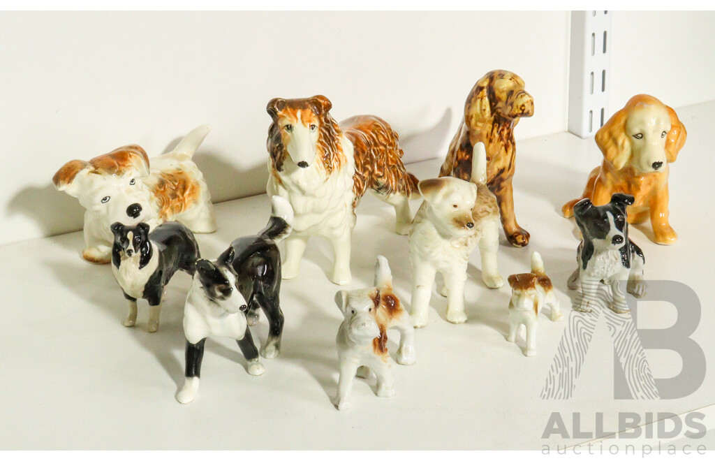 Collection of Porcelain Dogs