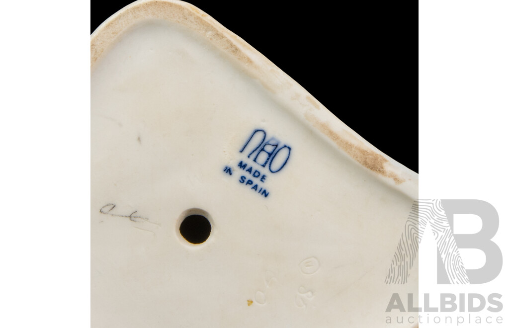 Two NAO by Lladro Porcelain Figurine of Girl Feeding Goose and Two Puppies