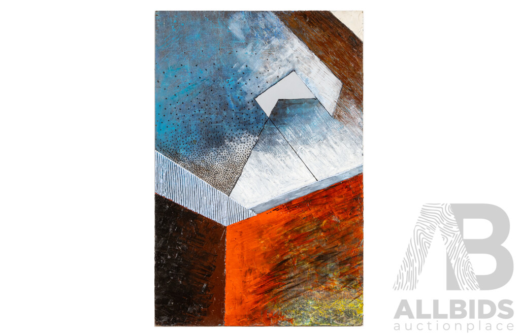 Nikki Butlin (20th Century, Australian), Abstract Equilibrium I & II, Mixed Media on Board, 75H x 50W cm (2)