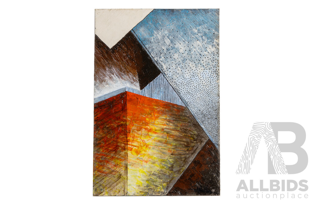 Nikki Butlin (20th Century, Australian), Abstract Equilibrium I & II, Mixed Media on Board, 75H x 50W cm (2)