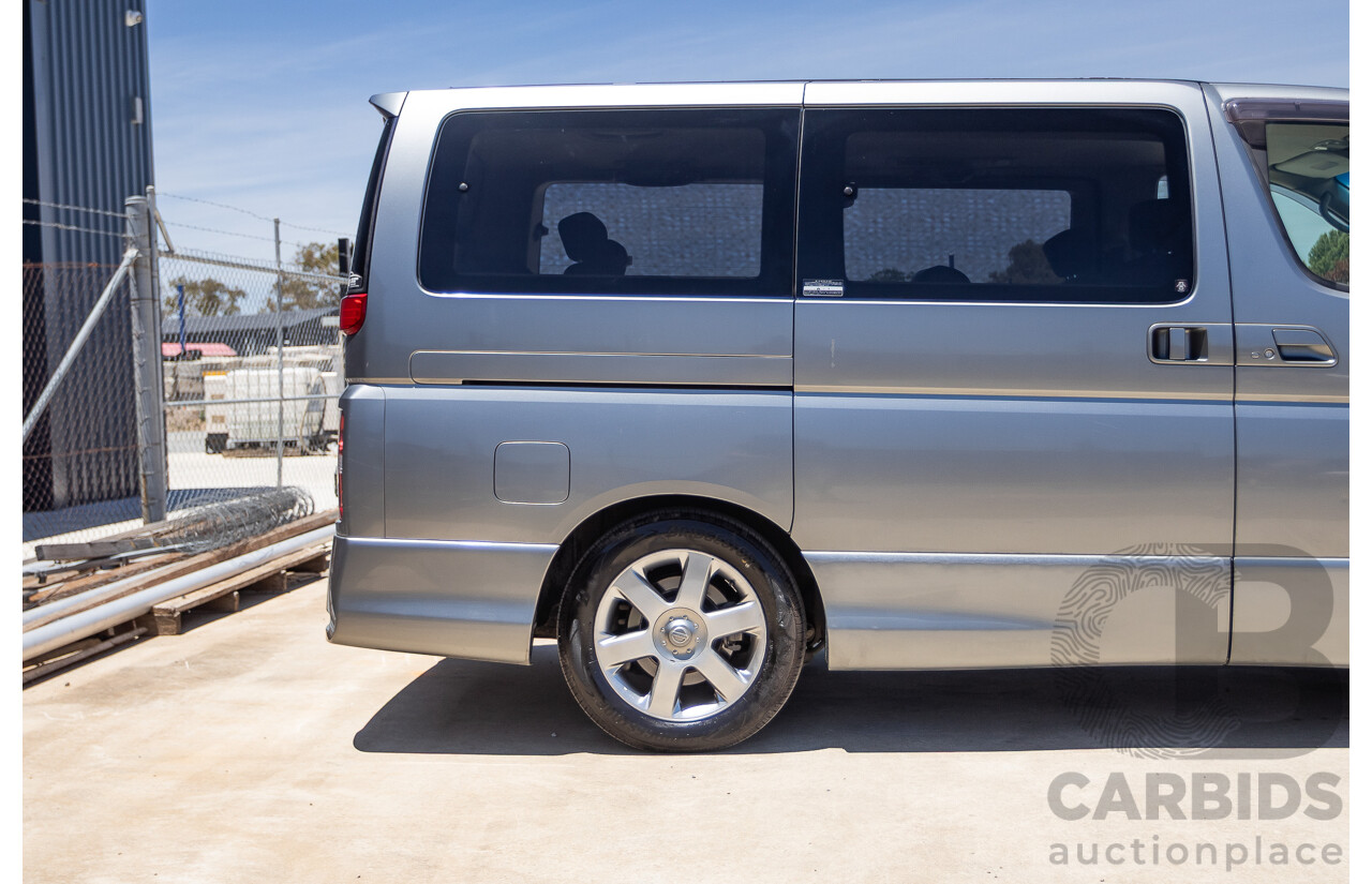 11/2004 Nissan Elgrand E51 Highway Star 4D Wagon Grey 3.5L - 4/2022 Import
