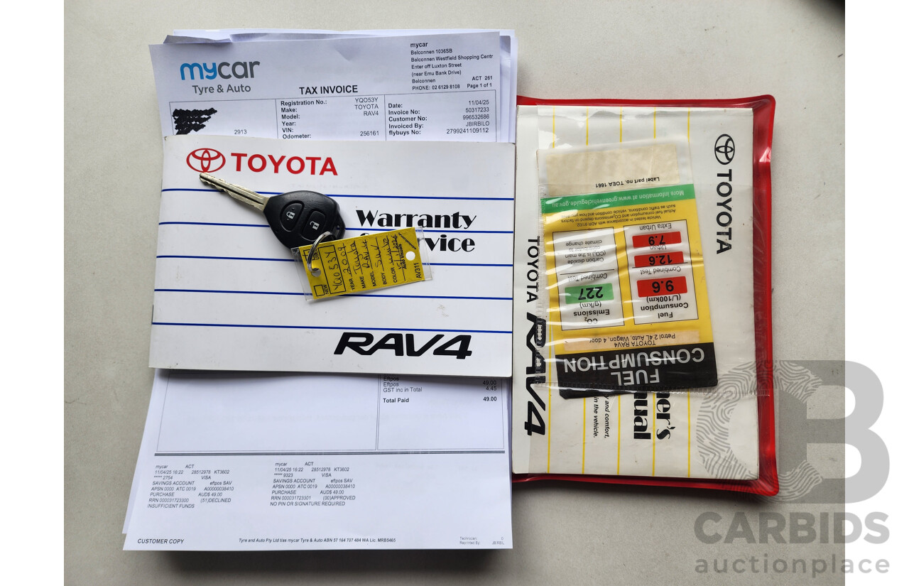 9/2009 Toyota Rav4 CV (4x4) ACA33R 08 UPGRADE 4d Wagon White 2.4L