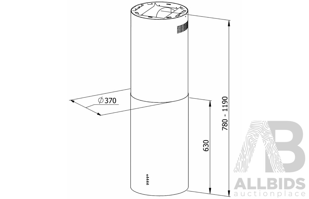 ILVE (X370GM) 37cm Island Rangehood - RRP $1888.00