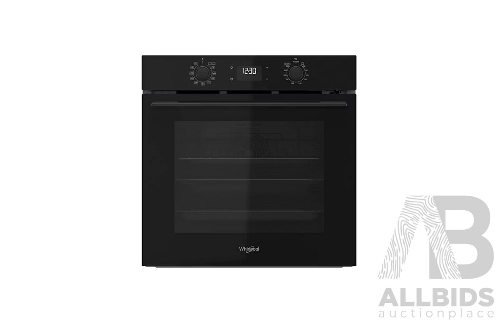 Whirlpool (W4OMK58RU1BA) 60cm Multi-Function Hybrid Clean Oven in Black - RRP $1349.00