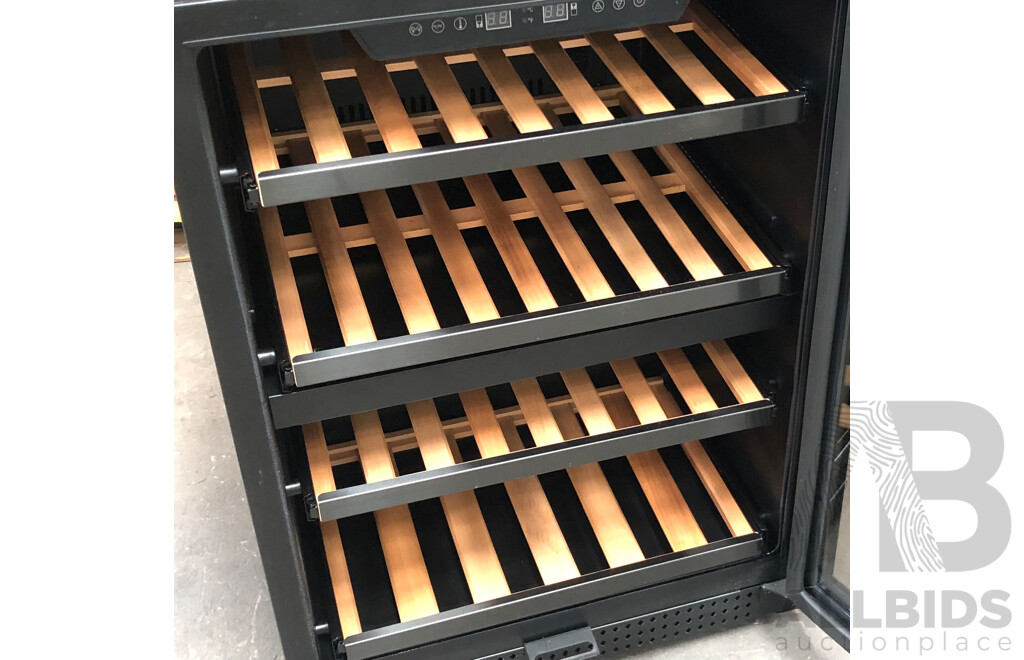 Husky Riserva (HUSWS54DMBZY), 154L Dual Zone Wine Fridge - Matt Black - RRP $1899.00