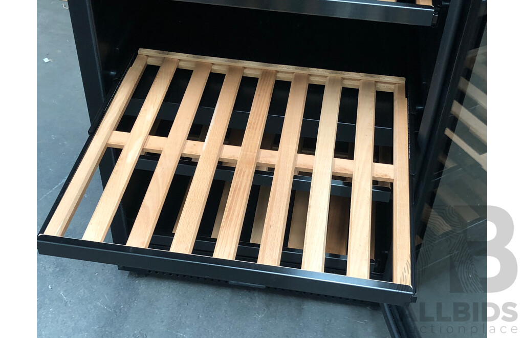 Husky Riserva (HUSWS54DMBZY), 154L Dual Zone Wine Fridge - Matt Black - RRP $1899.00