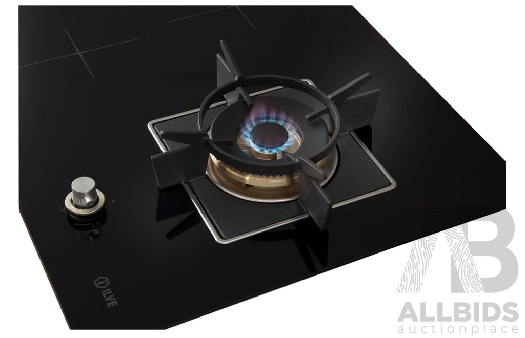 ILVE (ILBV941), 90cm Hybrid Induction Cook-top with Natural Gas Wok - RRP $2464.00