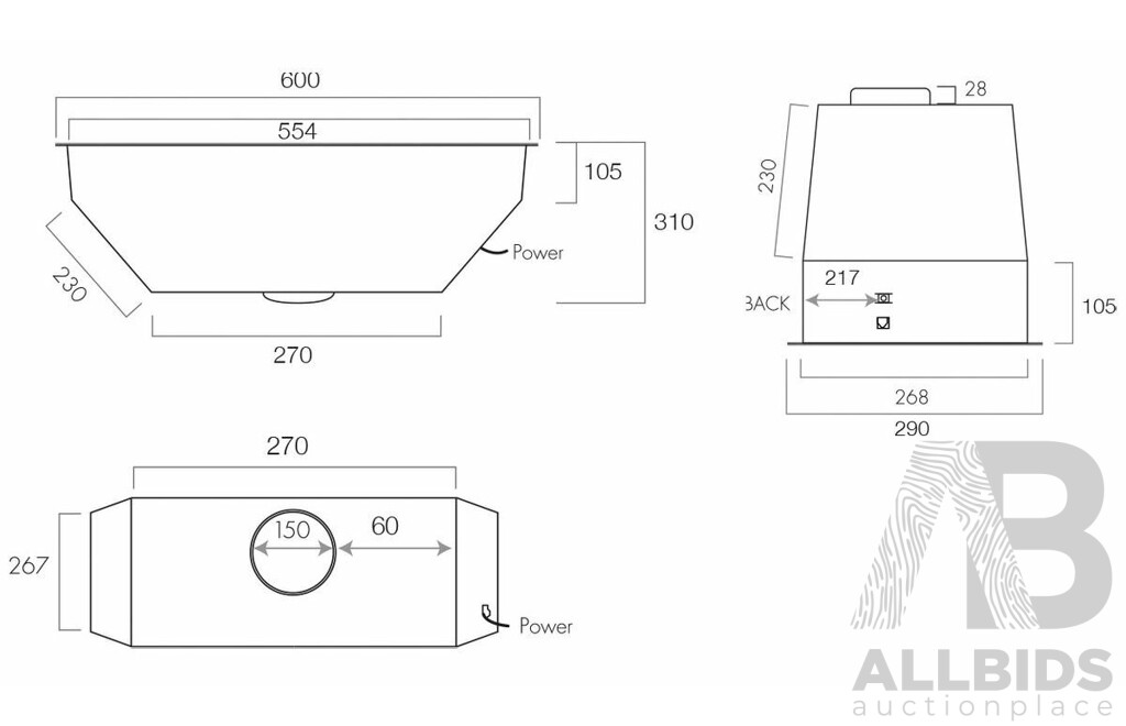 ILVE (IVUM60), 60cm Under Cupboard Rangehood - RRP $716.00