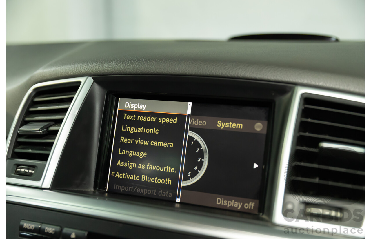 5/2012 Mercedes-Benz ML 250 CDI Bluetec (4x4) 166 4d Wagon Tenorite Grey Metallic Turbo Diesel 2.1L