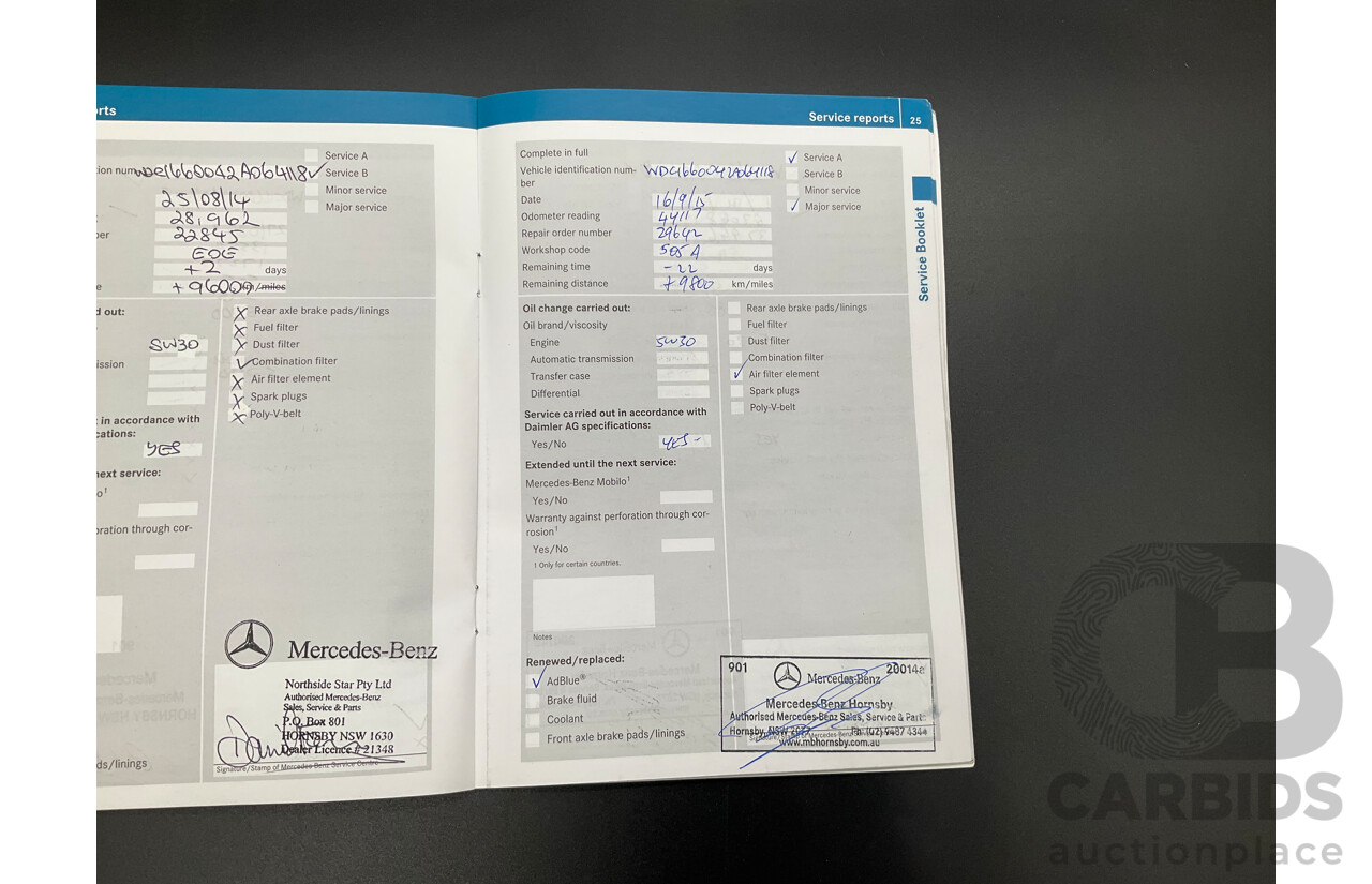 5/2012 Mercedes-Benz ML 250 CDI Bluetec (4x4) 166 4d Wagon Tenorite Grey Metallic Turbo Diesel 2.1L